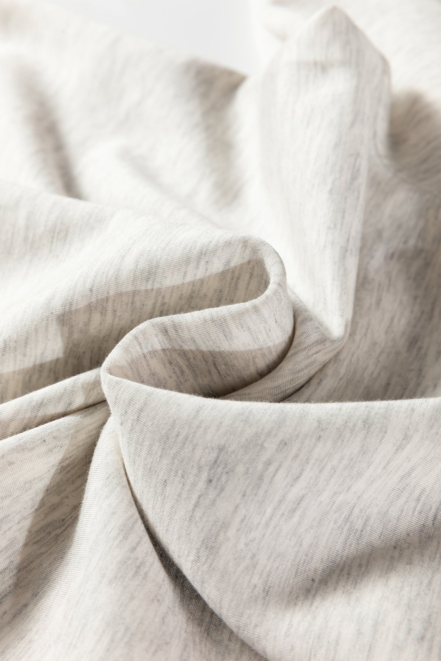 Light Grey Long Sleeve High Neck Slim Top Smocked Waist Central Seam Pants Set