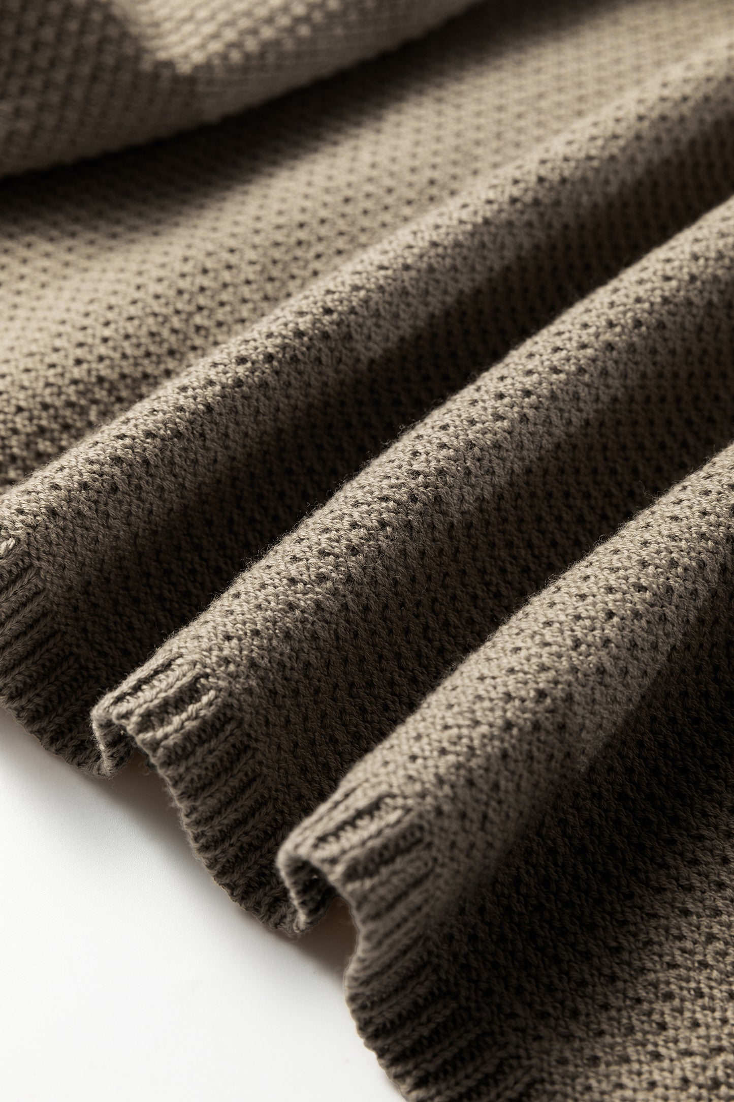 DUNE Solid Color Textured Knit Open Front Oversize Midi Sweater Cardigan