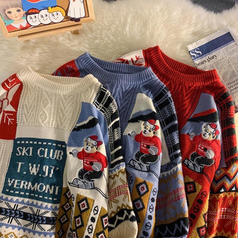 Ugly Christmas Sweater Y2K Oversize Knitted - L & M Kee, LLC