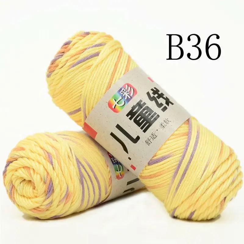 50 Grams/Ball Handmade DIY Knitting Yarn Wool Soft Thickness Baby Milk Cotton Crochet Yarn For Sweater Scarf Socks - L & M Kee, LLC
