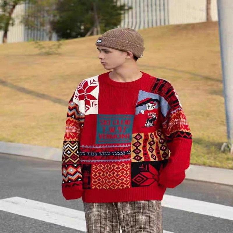 Ugly Christmas Sweater Y2K Oversize Knitted - L & M Kee, LLC