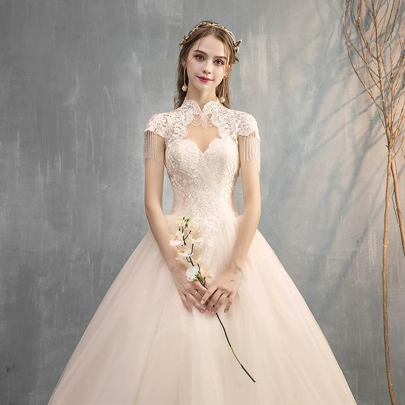 Bridal Mori French Princess Wedding Dress - L & M Kee, LLC