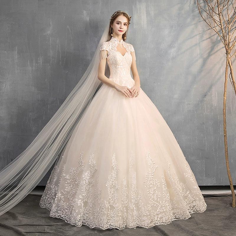 Bridal Mori French Princess Wedding Dress - L & M Kee, LLC