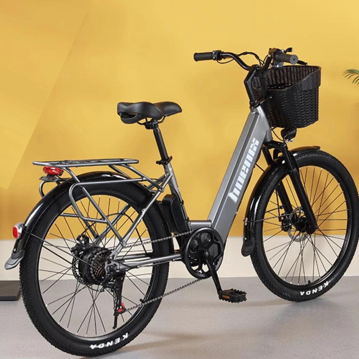 Women Electric Bike 350W Electric City Cruiser Bicycle 15Ah Removable Battery 7-Speed 26" Electric Commuter Bike for Adults - L & M Kee, LLC