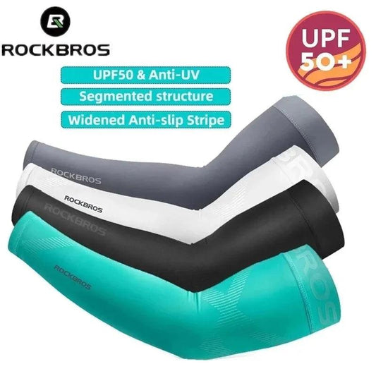 ROCKBROS Arm Sleeve Breathable Quick Dry UV Protection Cycling Sport Sleeve Ice Fabric Sunscreen Sports Wear Fitness Arm Sleeve - L & M Kee, LLC