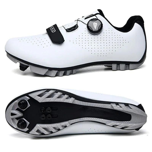 MTB White New Road Bicycle Shoes Men Cycling Sneaker Mtb Clits Route Cleat Dirt Bike Speed Flat Sports Racing Women Spd Pedal Shoes - L & M Kee, LLC