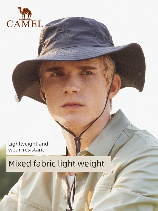 Camel Outdoor Sun-Proof Bucket Hat Men's Summer Sunshade Mountaineering Beach Sun Fishing Cowboy Hat Spring UV Protection - L & M Kee, LLC