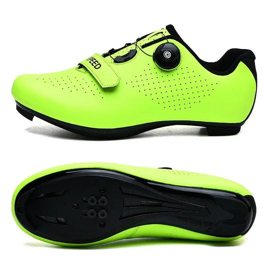 Road Green Road Bicycle Shoes Men Cycling Sneaker Mtb Clits Route Cleat Dirt Bike Speed Flat Sports Racing Women Spd Pedal Shoes - L & M Kee, LLC