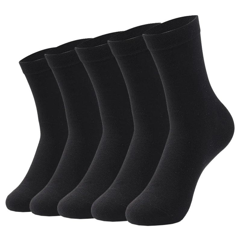 5 Pairs Pure Color High-Quality Women's and Men Cotton Socks - L & M Kee, LLC