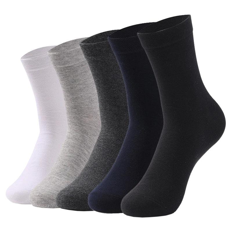 5 Pairs Pure Color High-Quality Women's and Men Cotton Socks - L & M Kee, LLC