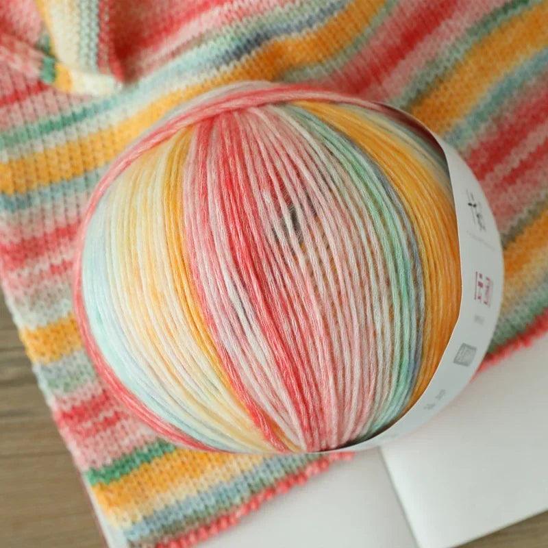 200g Ten Carved Cloud Gradual Woolen Thread Spray Yarn DIY Hand Woven Yarn Hook Scarf, Clothes, Hats - L & M Kee, LLC