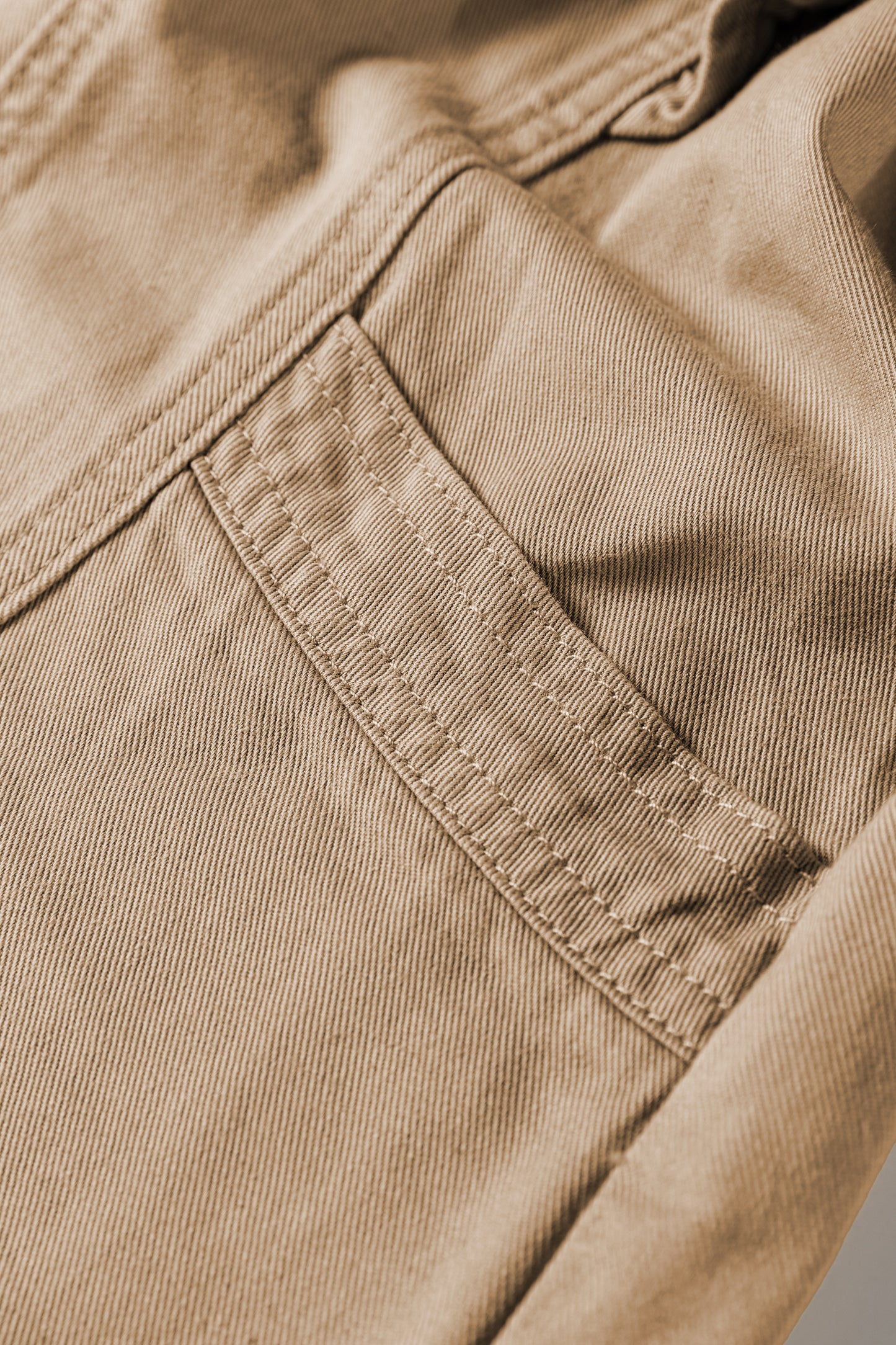 Pale Khaki Ruffled Patchwork Denim Jacket Vest