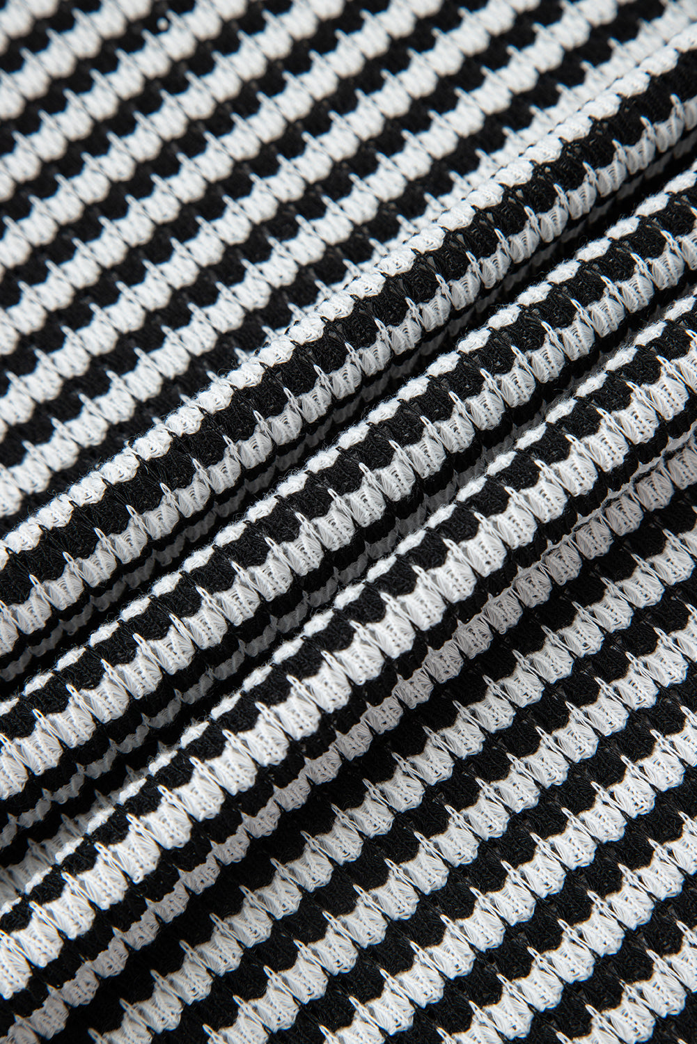 Black Stripe Ribbed Trim Drop Shoulder Long Sleeve Oversize Top