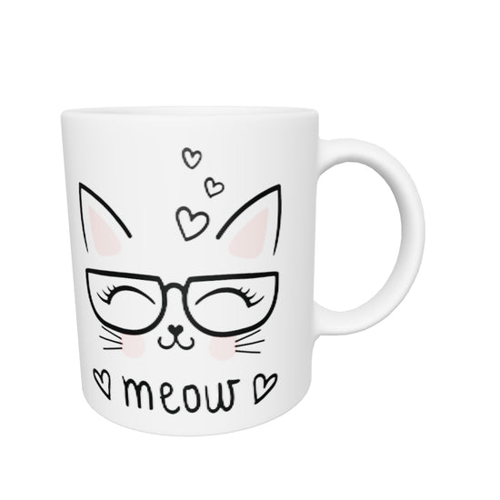 Meow The Cat Glossy Mug