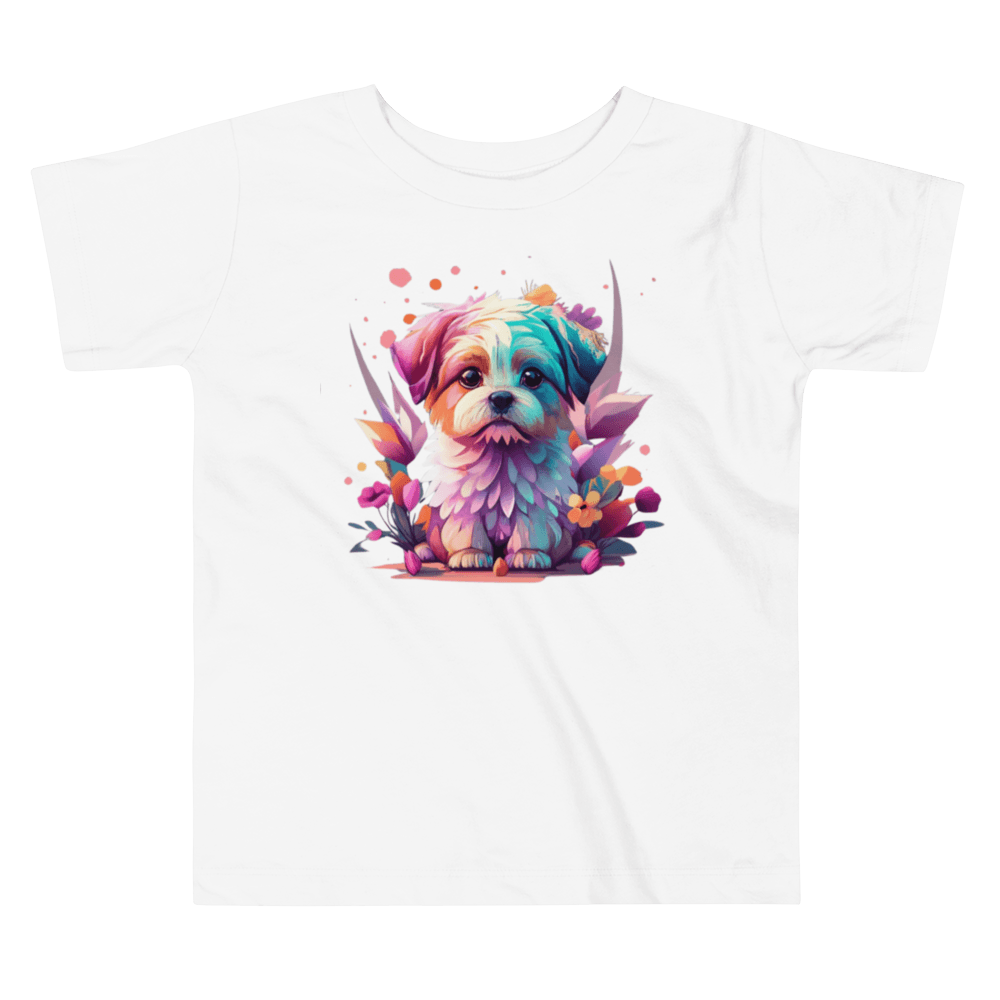 Cute Puppy Toddler Short Sleeve Tee - L & M Kee, LLC