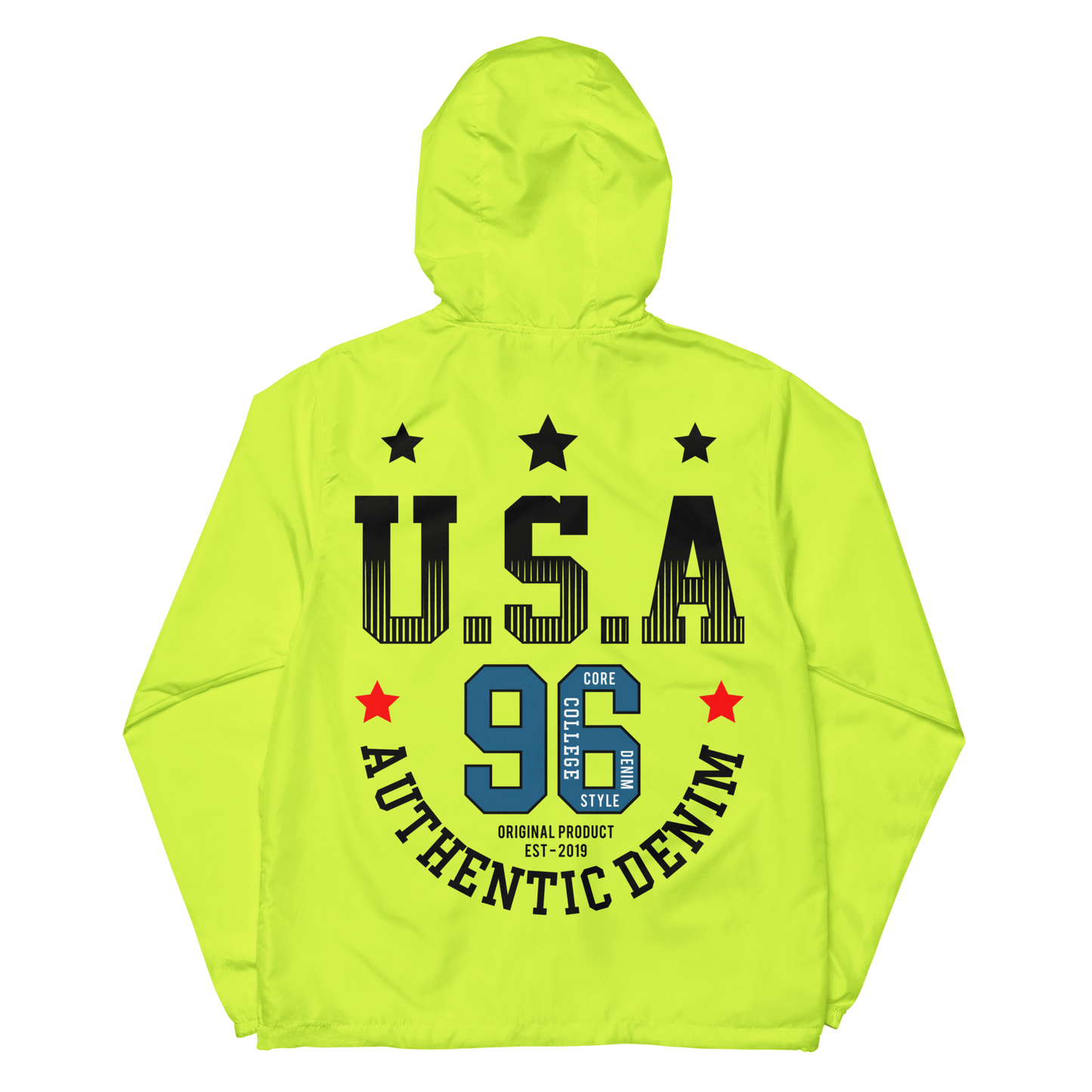USA Authentic Denim Unisex lightweight zip up windbreaker - L & M Kee, LLC