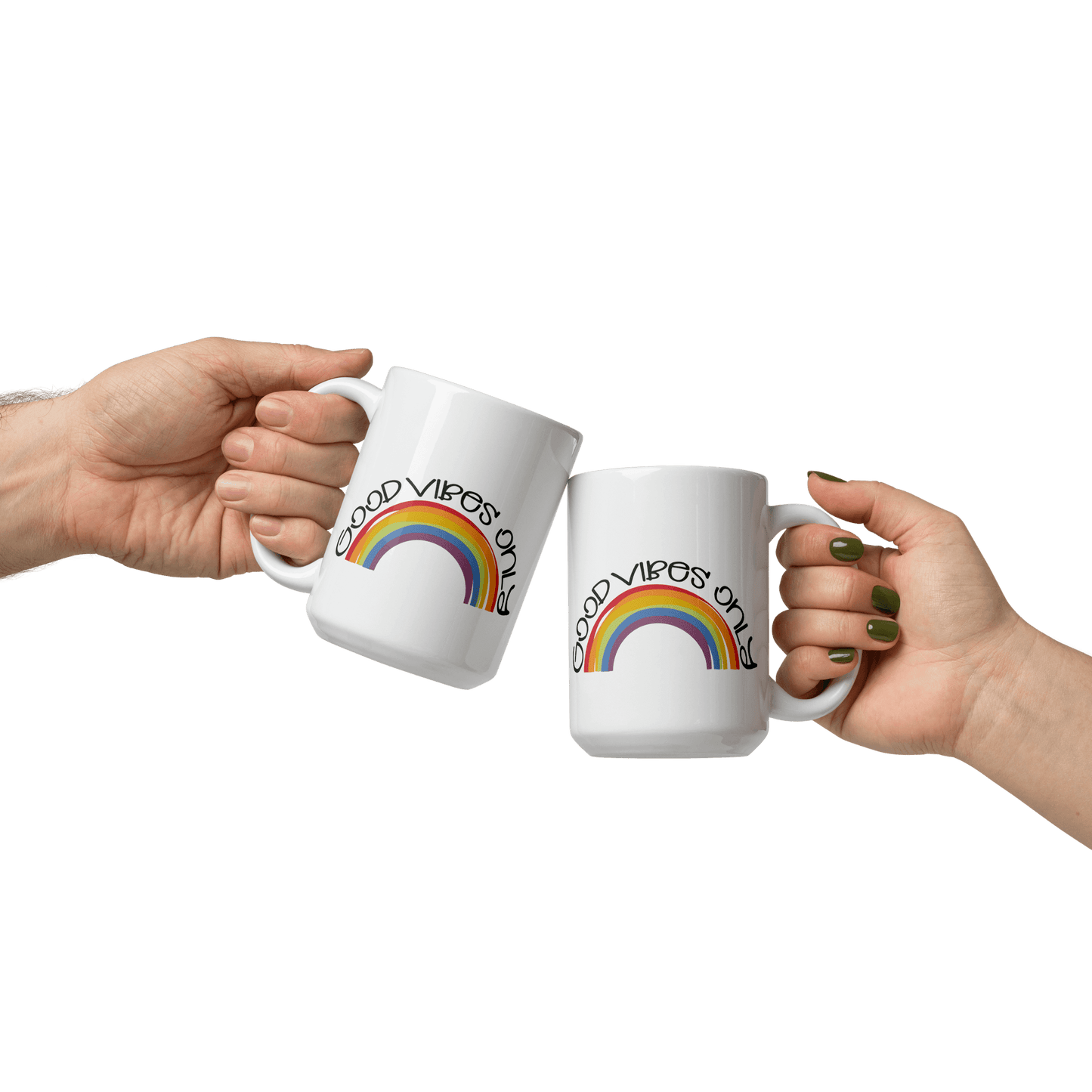 Good Vibes Glossy Mug - L & M Kee, LLC
