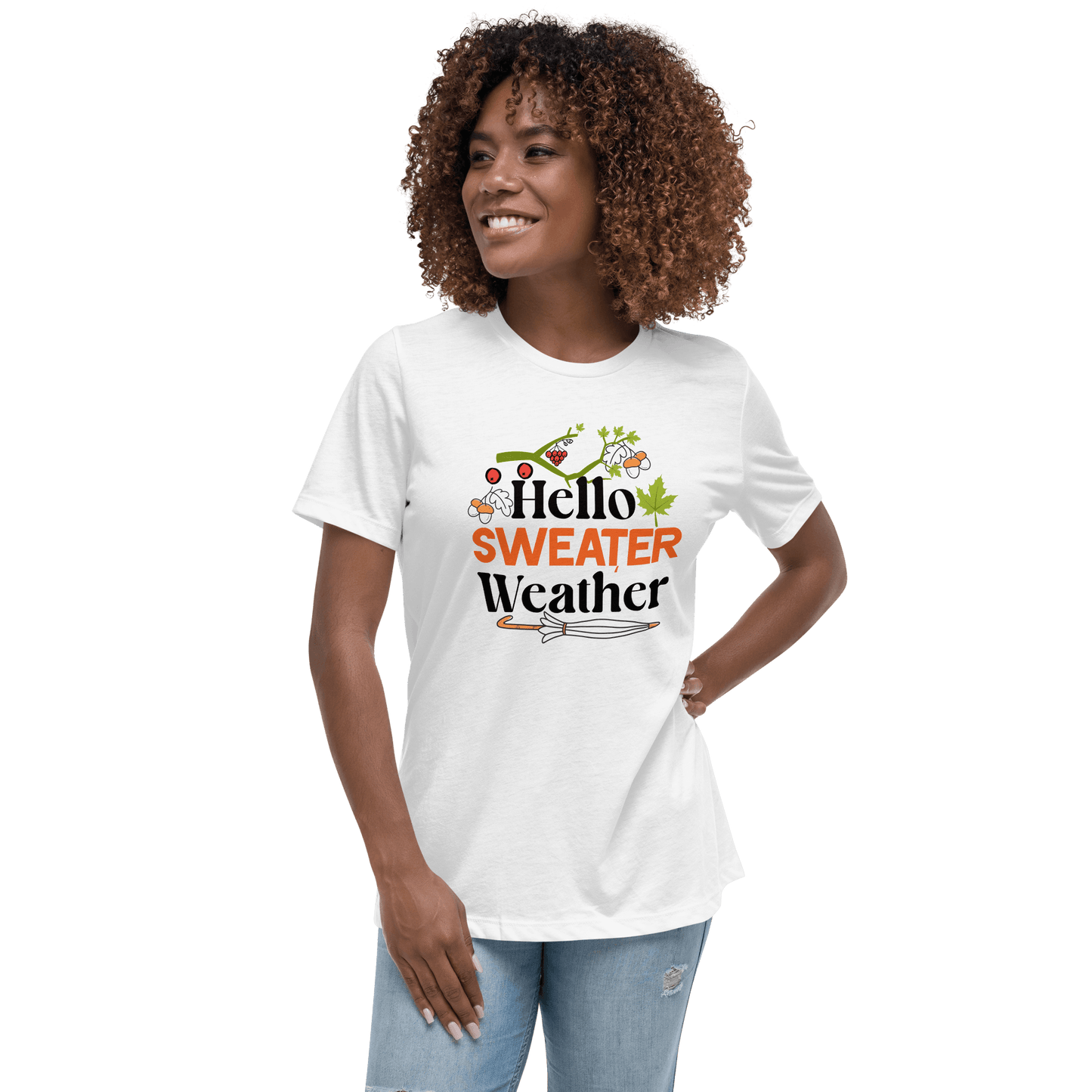 Hello Sweater Weather Relaxed T-Shirt - L & M Kee, LLC