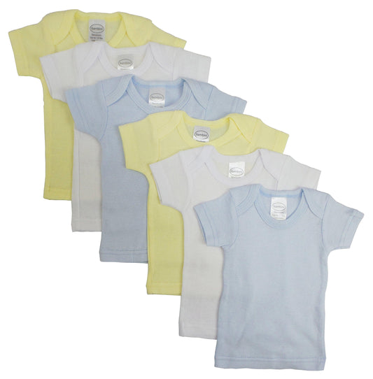 Boys Pastel Variety Short Sleeve Lap T-shirts 6 Pack 056_056 - L & M Kee, LLC