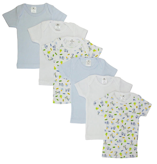 Girls Pastel Variety Short Sleeve Lap T-shirts 6 Pack 058_058 - L & M Kee, LLC