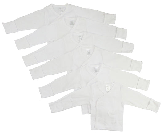 Preemie Long Sleeve Side Snap With Mitten 6 Packcuff 071P_071P - L & M Kee, LLC