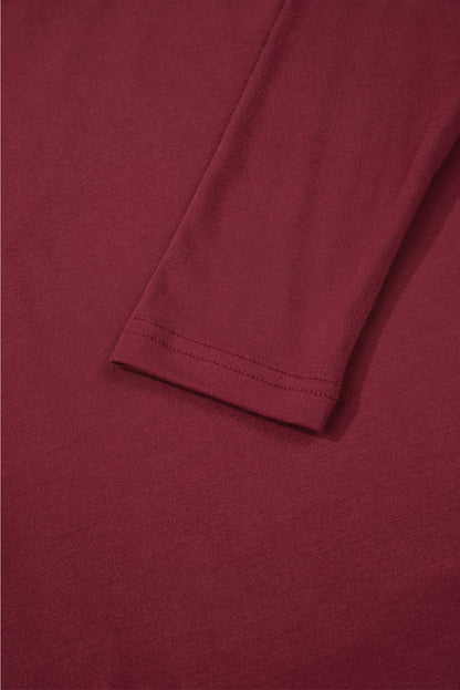 Smoke Gray Lace-trimmed Sweetheart Neckline Ruched Detail Long Sleeve T-shirt