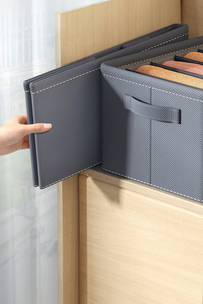 Medium Grey Thickened Compartment Foldable Clothes Storage Box