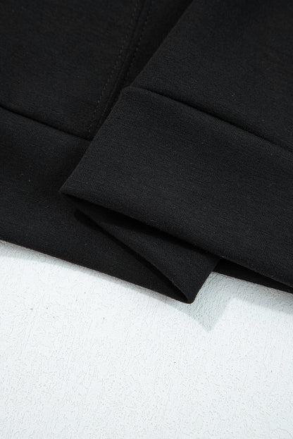 Light Grey Zip Collar Long Sleeve Top Drawstring Pants Set