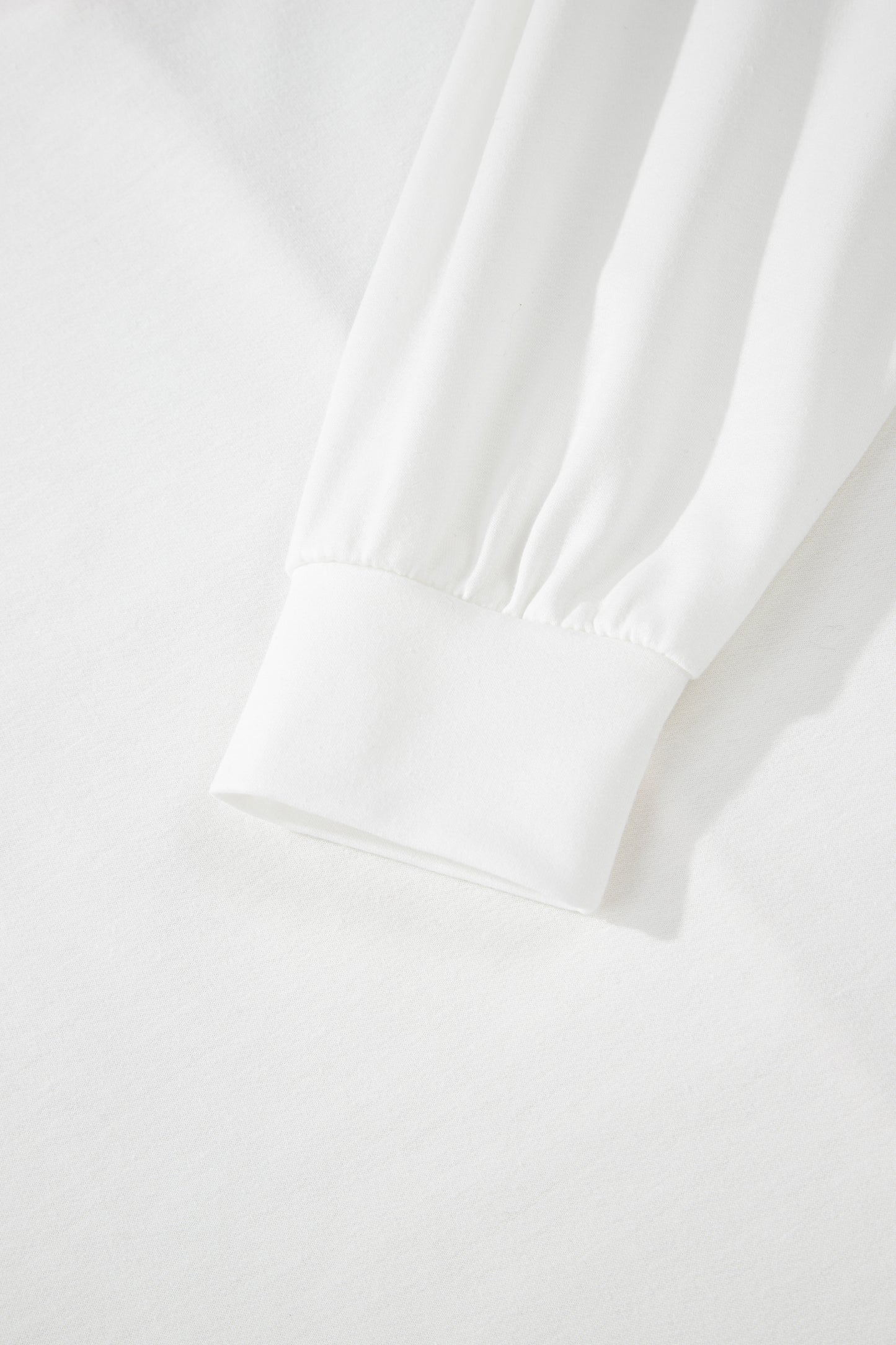 White Exposed Seam Rainbow Stripe Color Block V Neck Loose Long Sleeve Top