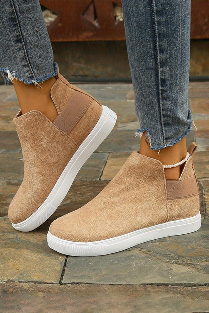 Camel High Top Slip-on Casual Sneakers - L & M Kee, LLC