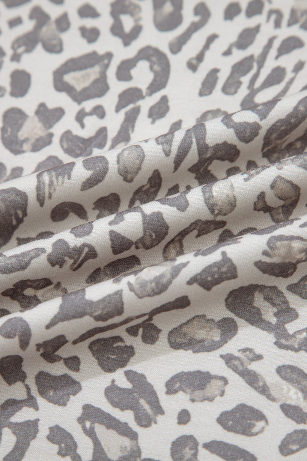 Brown Leopard Print Patchwork Crew Neck Sweatshirt