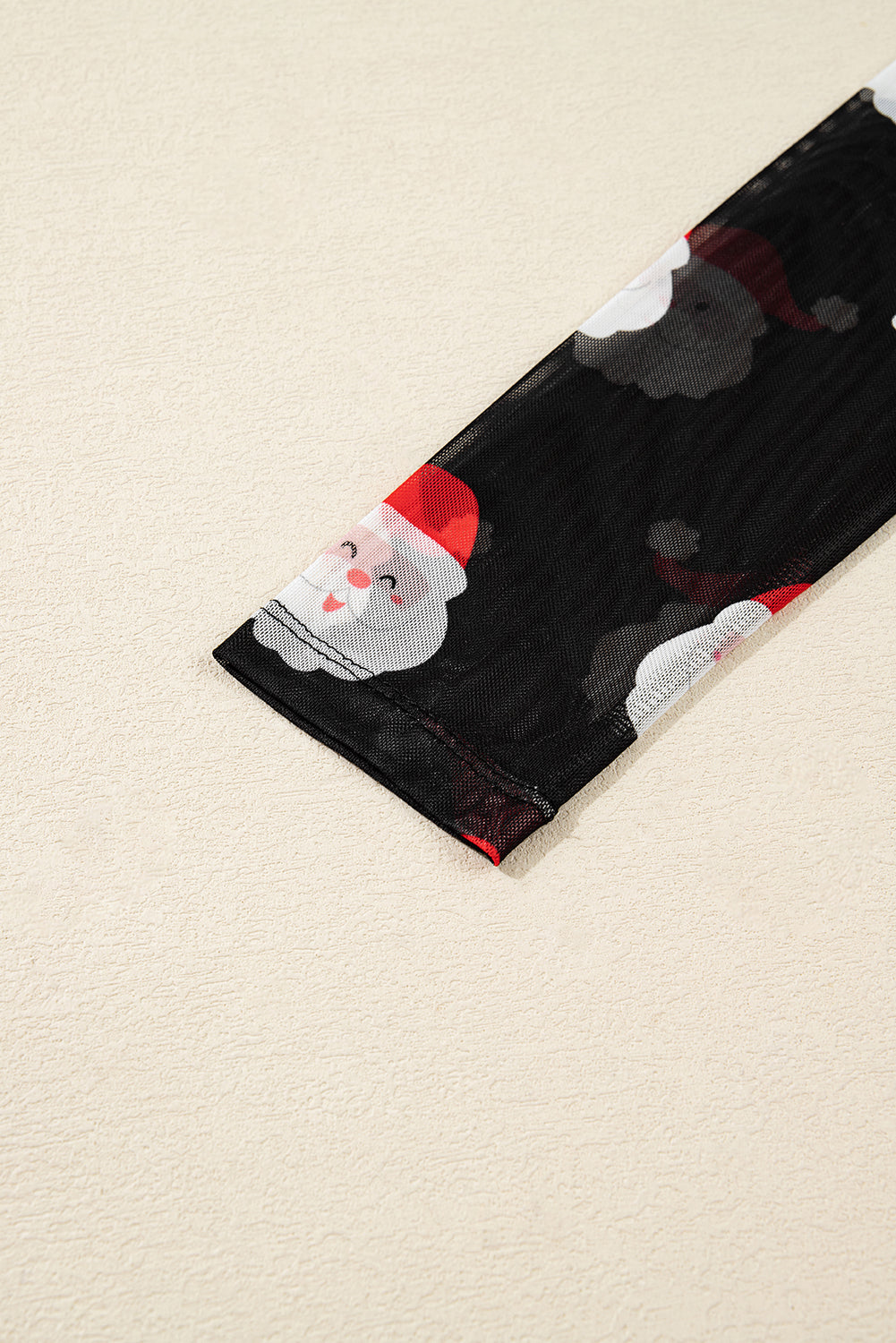 Black Christmas Fashion Print Slim Fit Long Sleeve Top