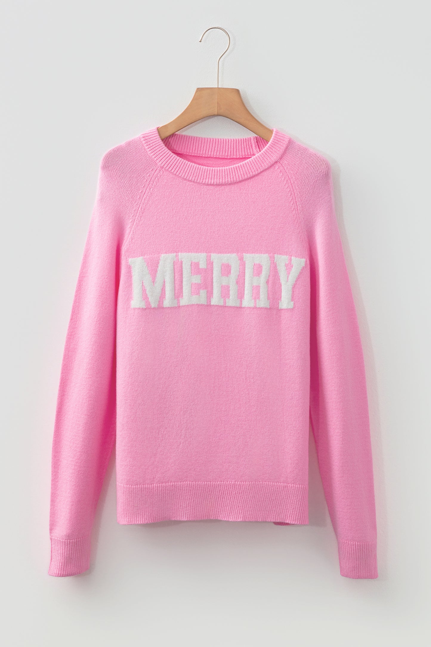 Blackish Green MERRY Letter Pattern Christmas Raglan Sleeve Sweater