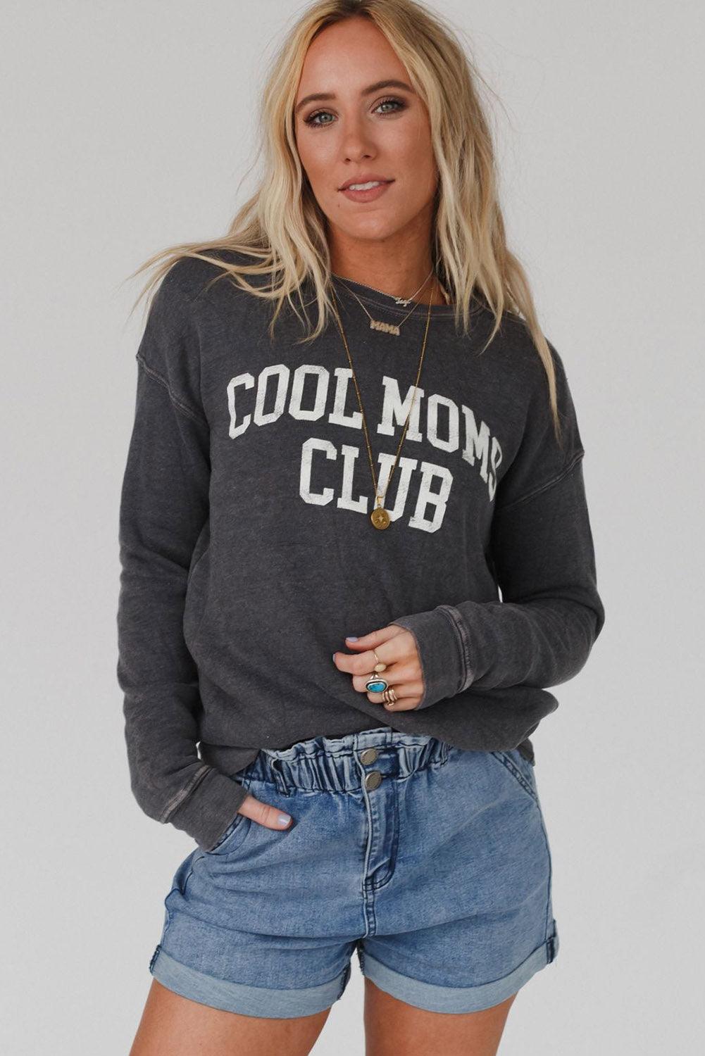 COOL MOMS CLUB Drop Shoulder Sweatshirt - L & M Kee, LLC