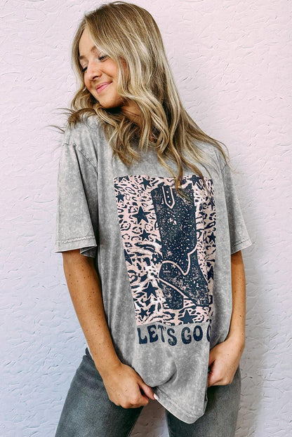 Let's Go Girls Cowboy Boots Graphic Tee - L & M Kee, LLC