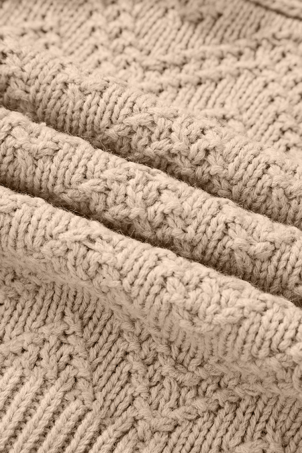 Smoke Gray Pearl Embellished Button Front V Neck Sweater Cardigan