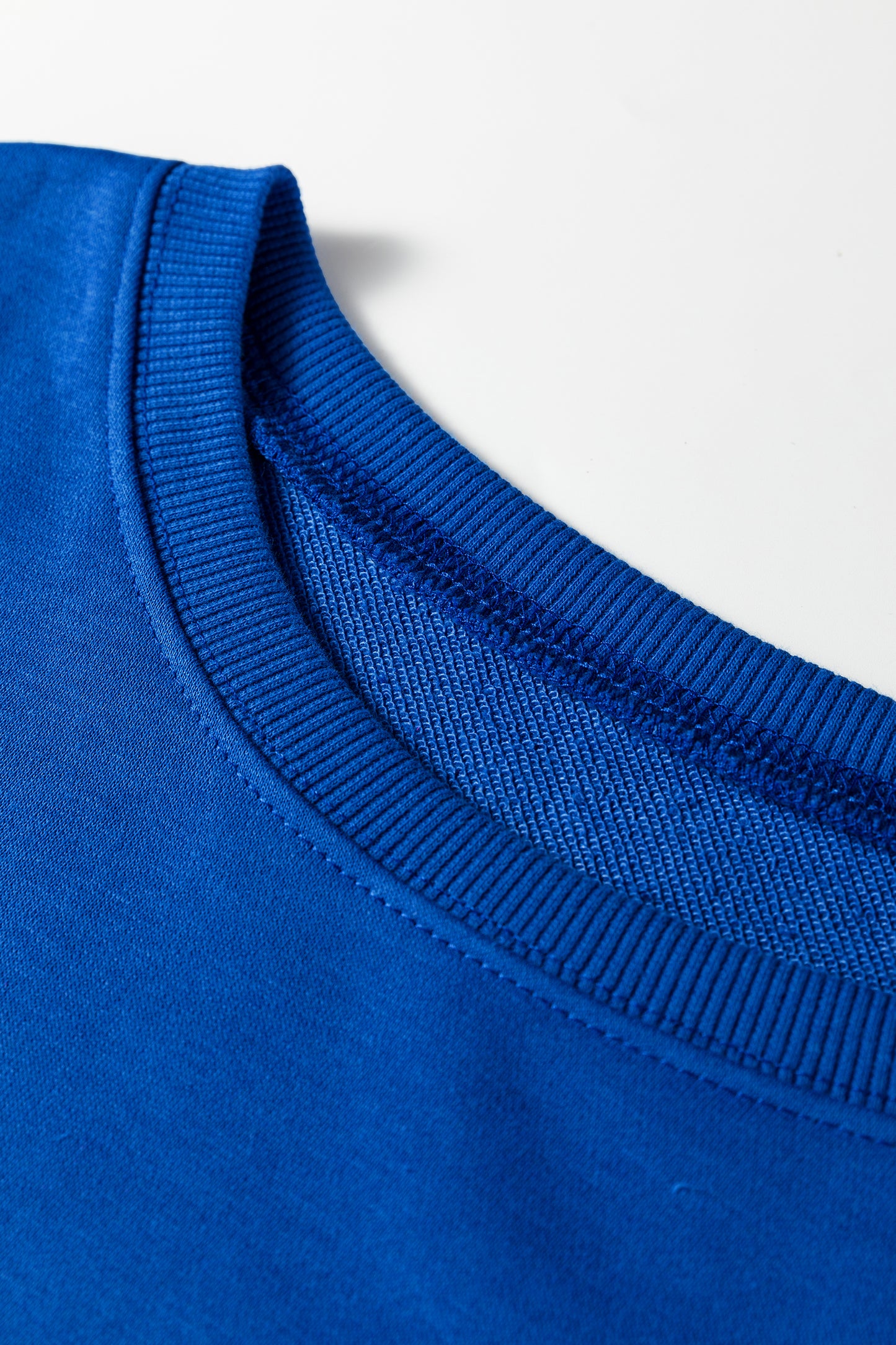 Dark Blue Striped Patchwork Sleeve Colorblock Sweatshirt