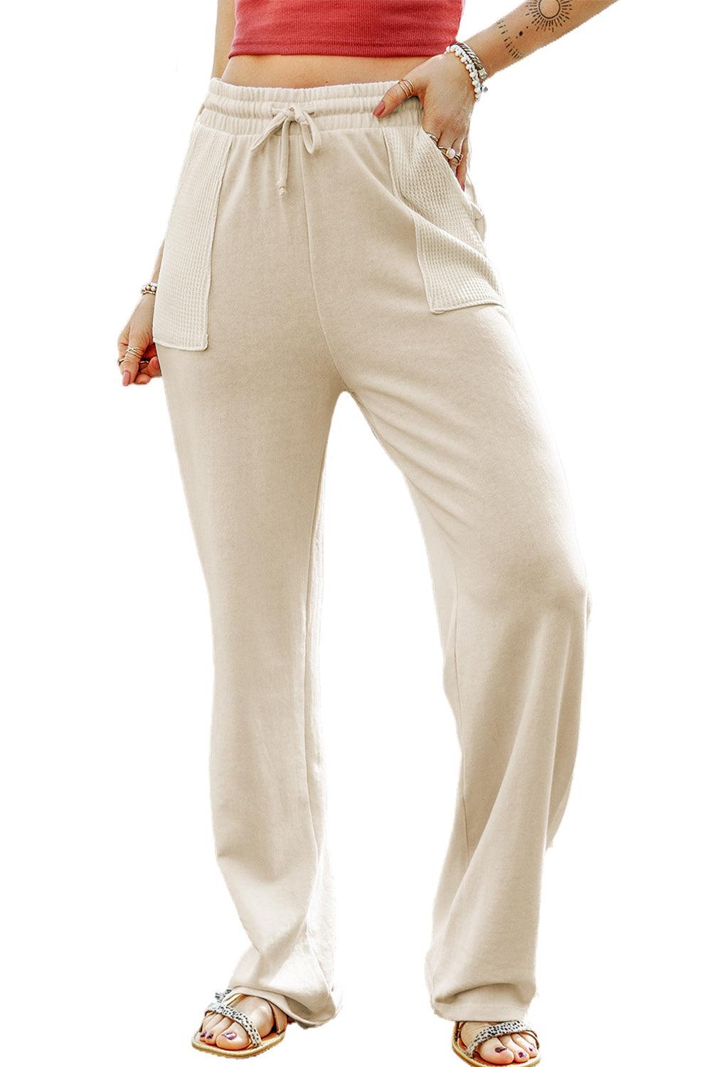 Drawstring Waist Pocketed Knit Pants - L & M Kee, LLC