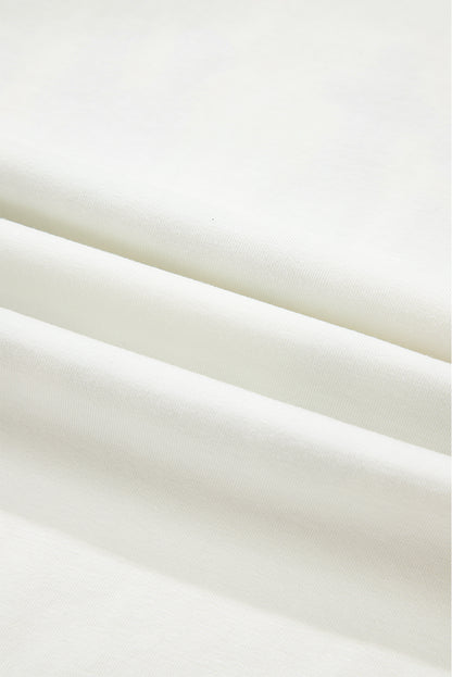 Beige GAME DAY Slogan Printed Half Sleeve Oversize T Shirt