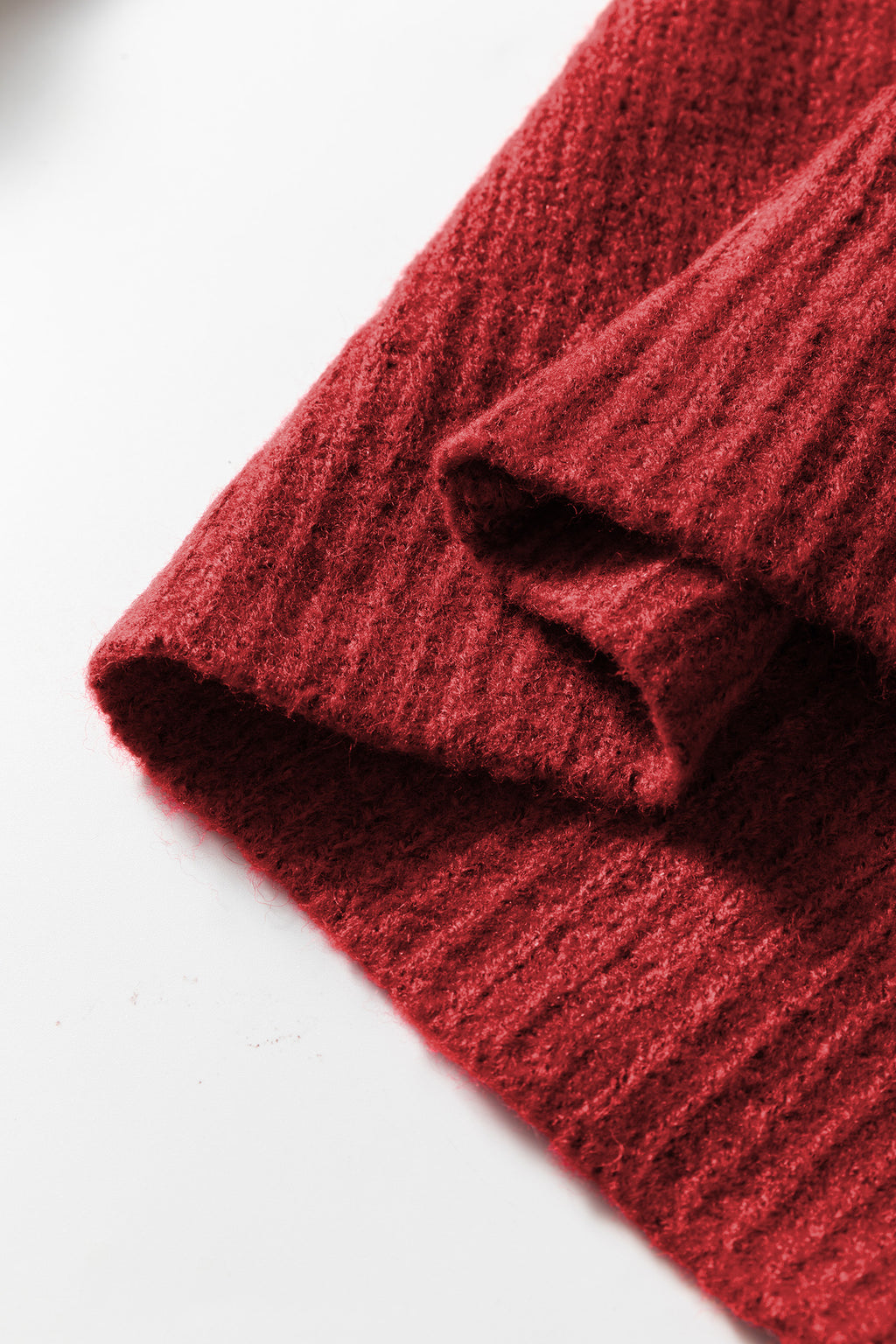 Fiery Red Heart Metal Button V Neck Cardigan Sweater