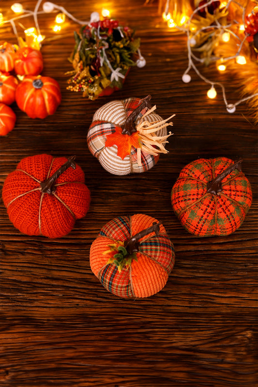 Orange Thanksgiving Cloth Pumpkin Home Ornament