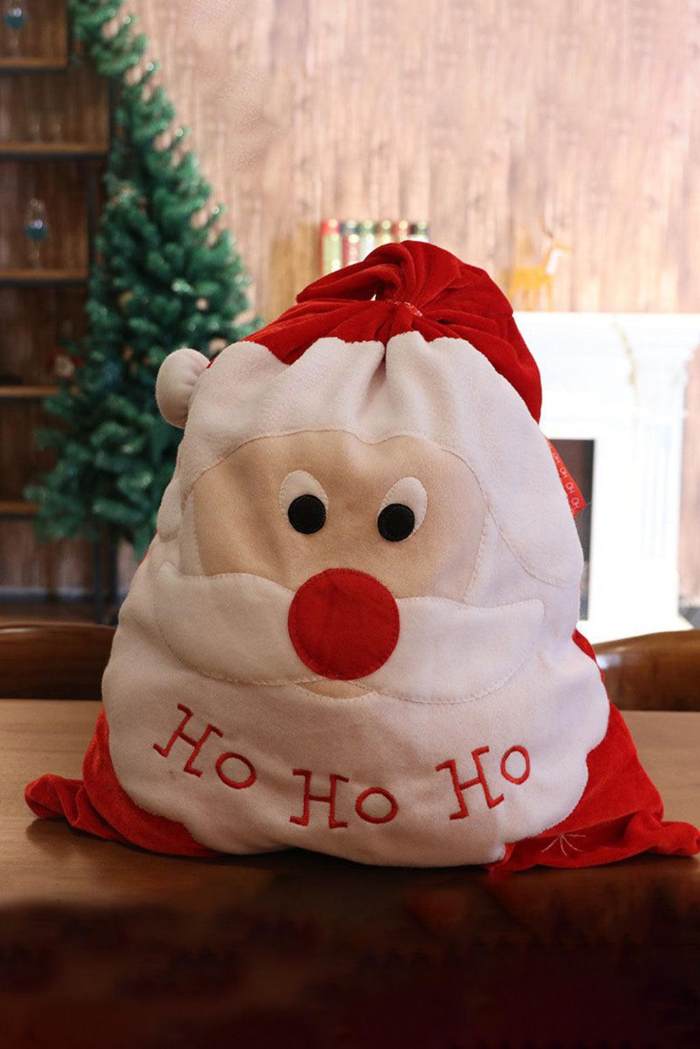 Red HO HO HO Santa Claus Christmas Gift Bag - L & M Kee, LLC