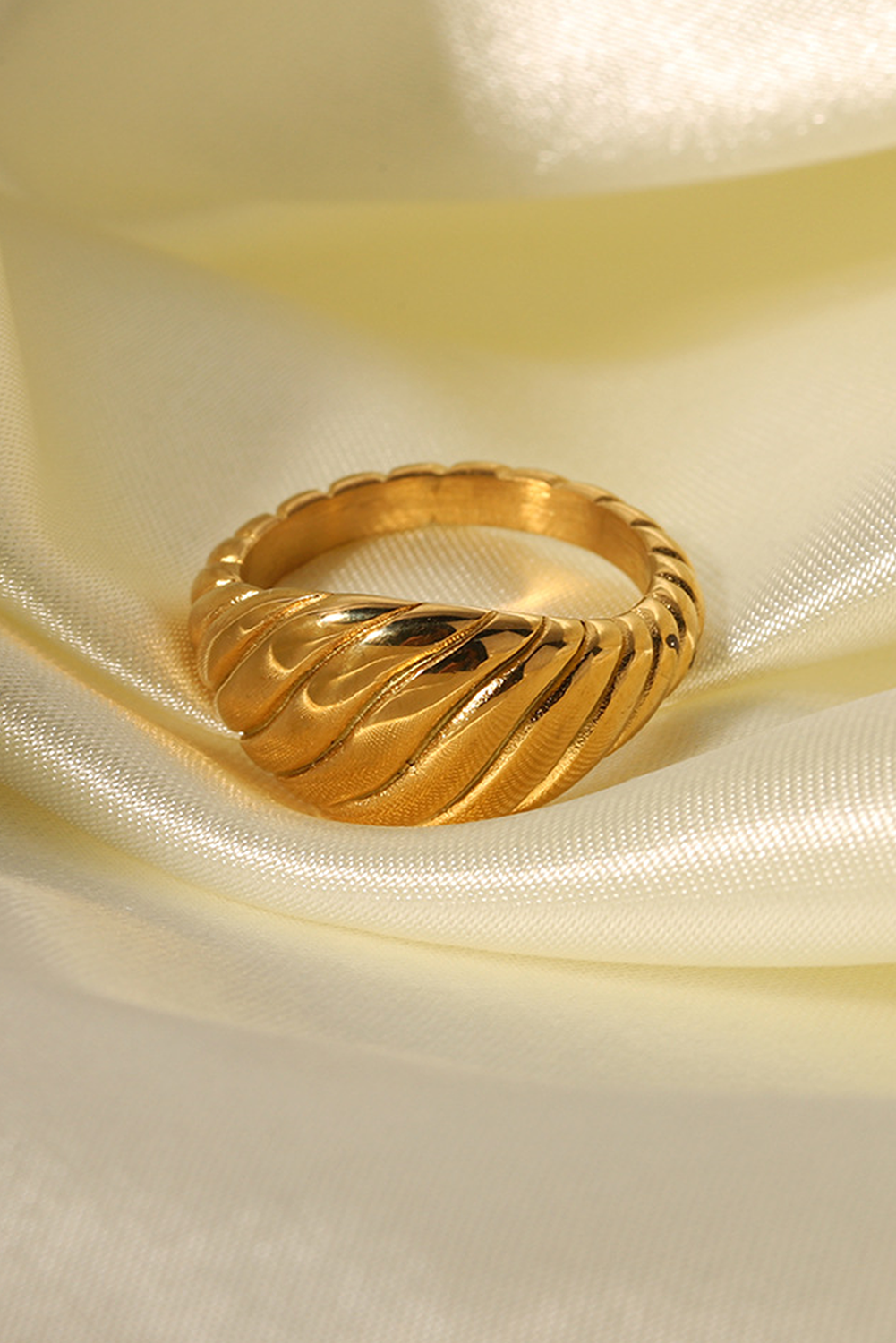 Gold Plated Vintage Croissant Ring