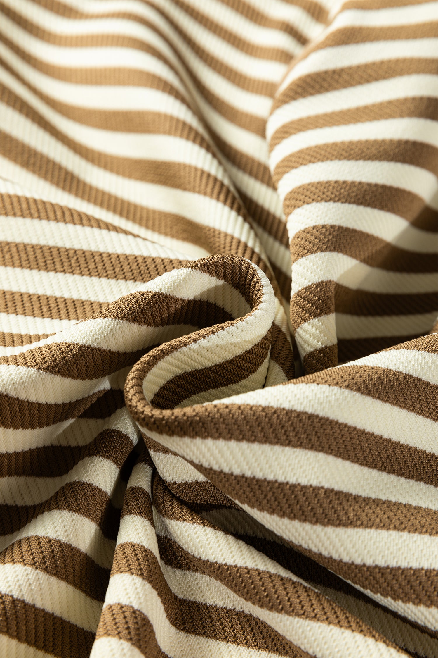 Black Stripe Textured Drop Shoulder Pullover Top Drawstring Mini Skirt Two Piece Dress Set