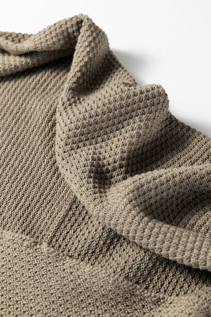 DUNE Solid Color Textured Knit Open Front Oversize Midi Sweater Cardigan