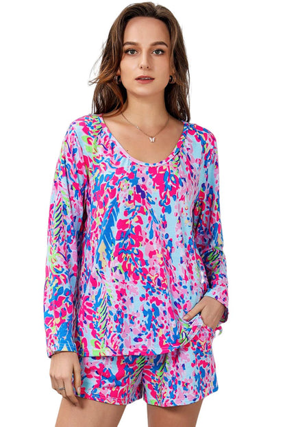 Loose Painted Floral Tee - L & M Kee, LLC