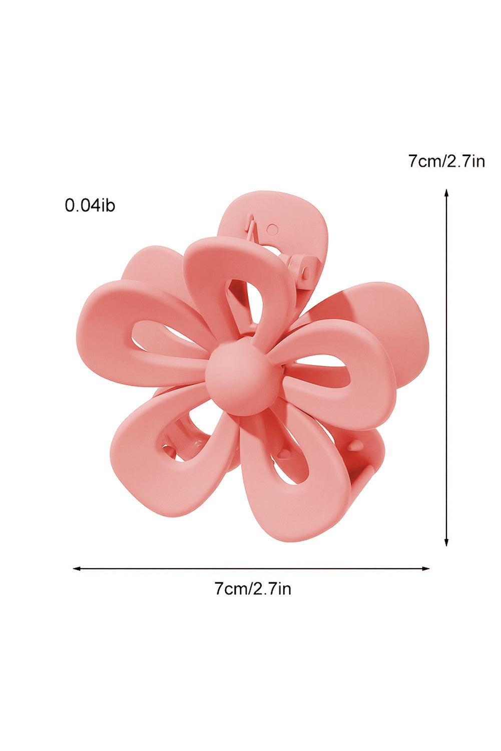 Light Pink Sweet Hollowed Flower Shape Claw Clip - L & M Kee, LLC