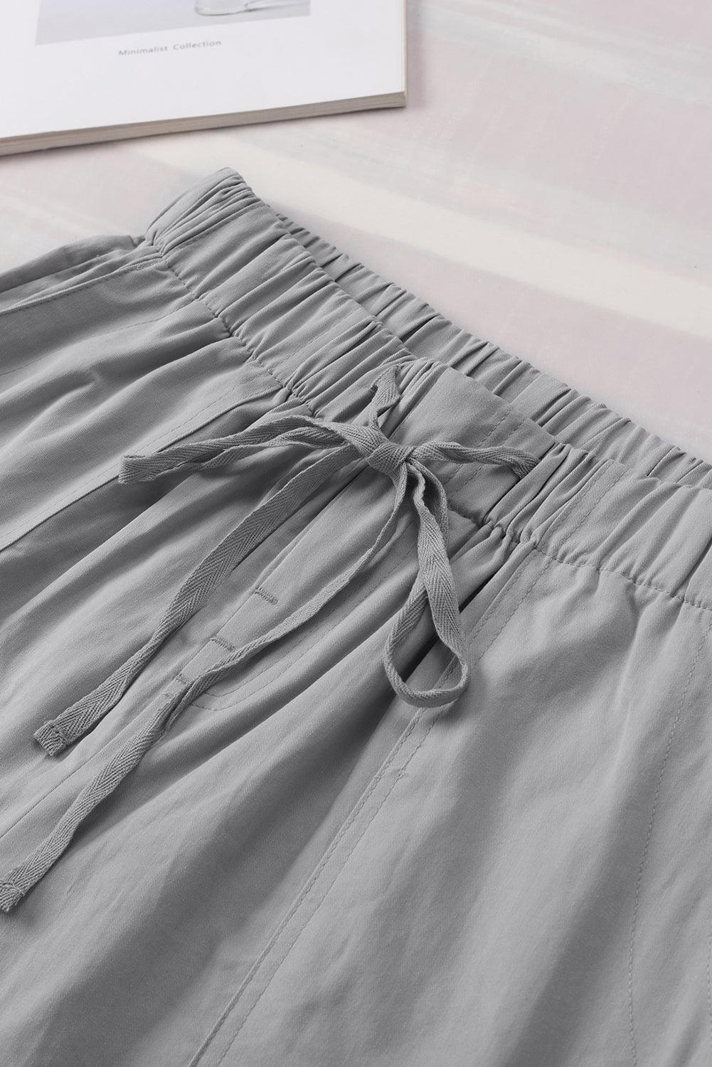 Gray Strive Pocketed Tencel Shorts - L & M Kee, LLC