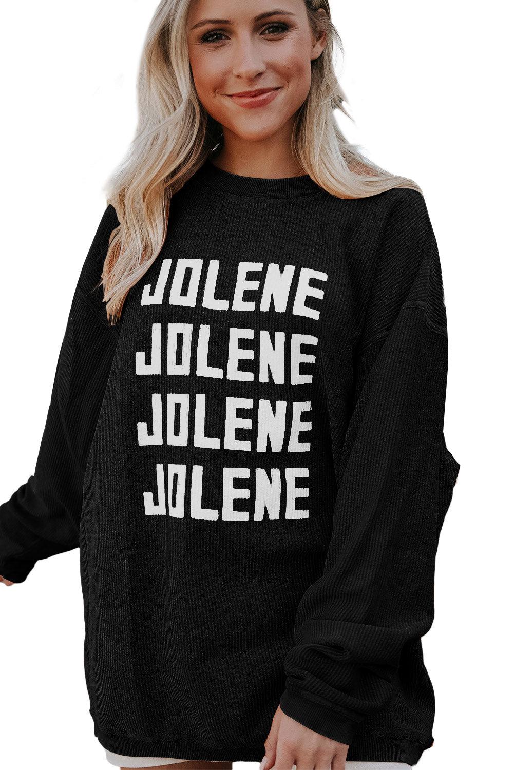 Orange JOLENE Ribbed Corded Oversized Sweatshirt - L & M Kee, LLC