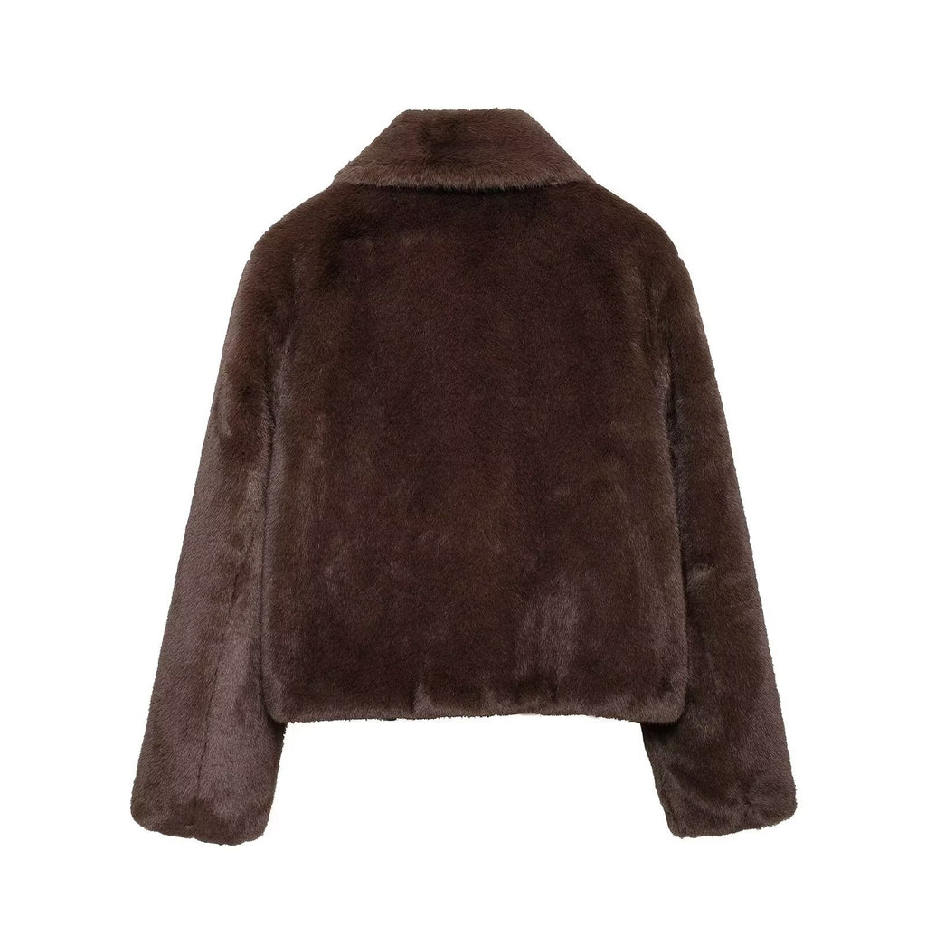 Artificial fur effect jacket